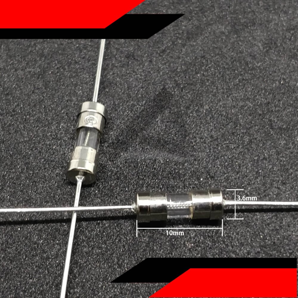 2pcs mini glass fuse 10 amp