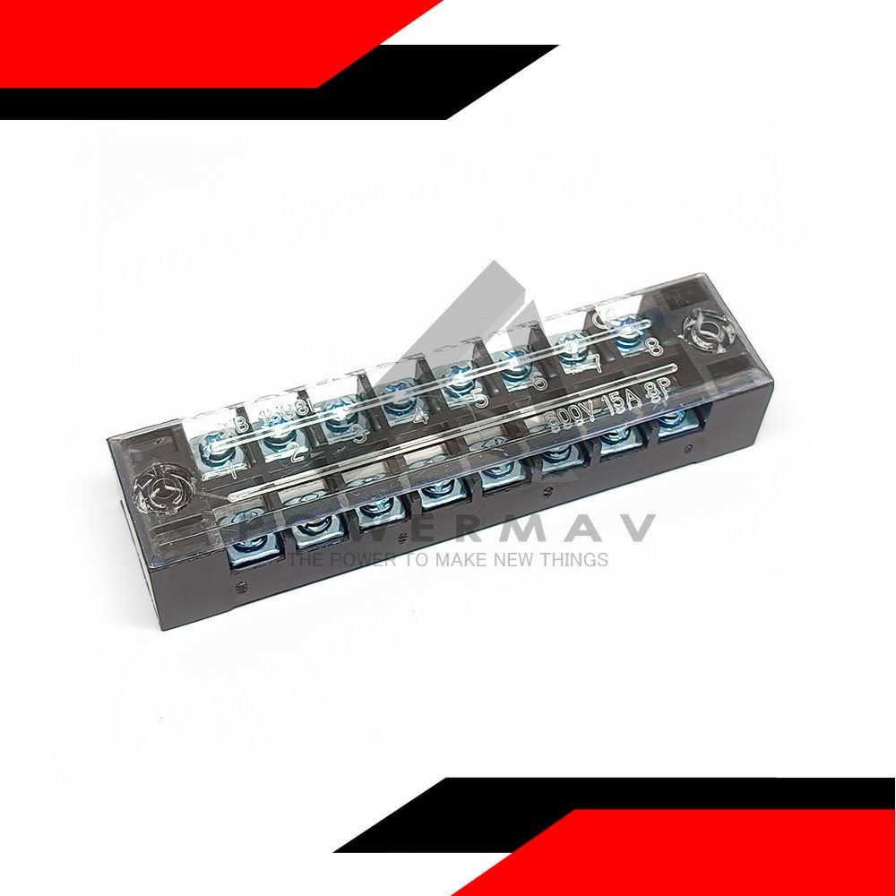 8 PIN MOLDED TERMINAL BLOCK 15A - PowerMav Electronics Store
